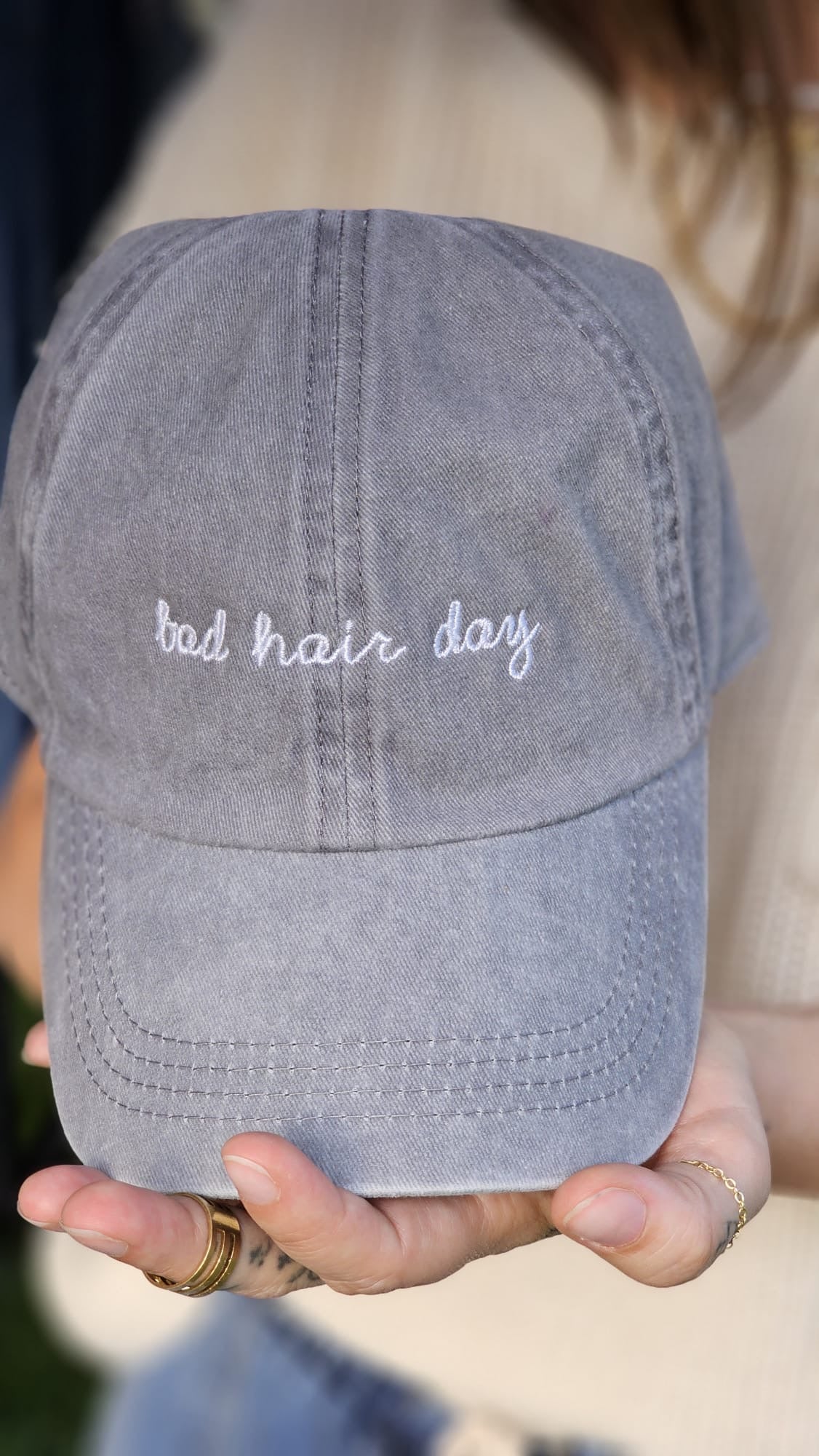 “Bad Hair Day” Washed Cap