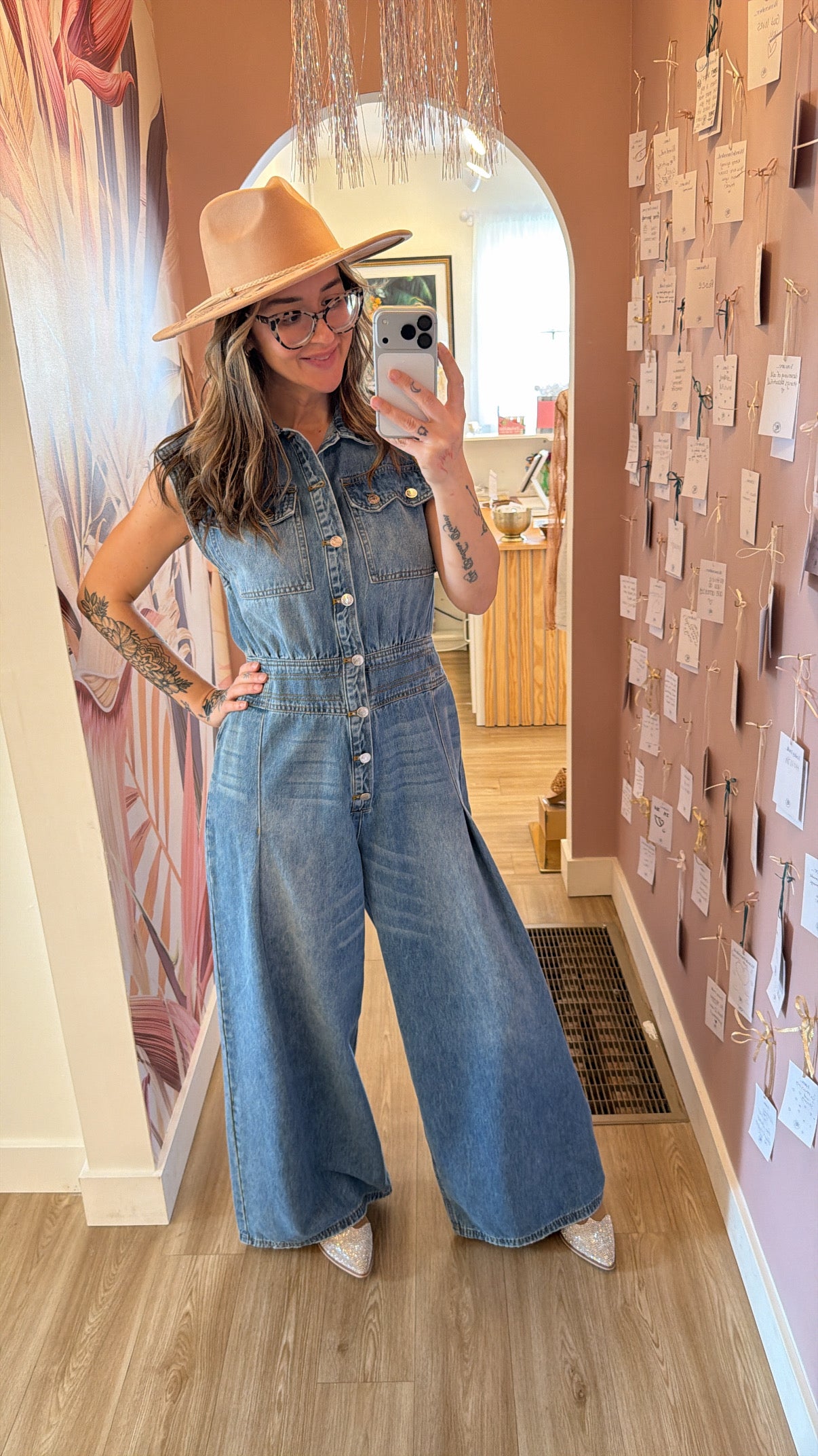 The Main Street Muse Denim Jumpsuit
