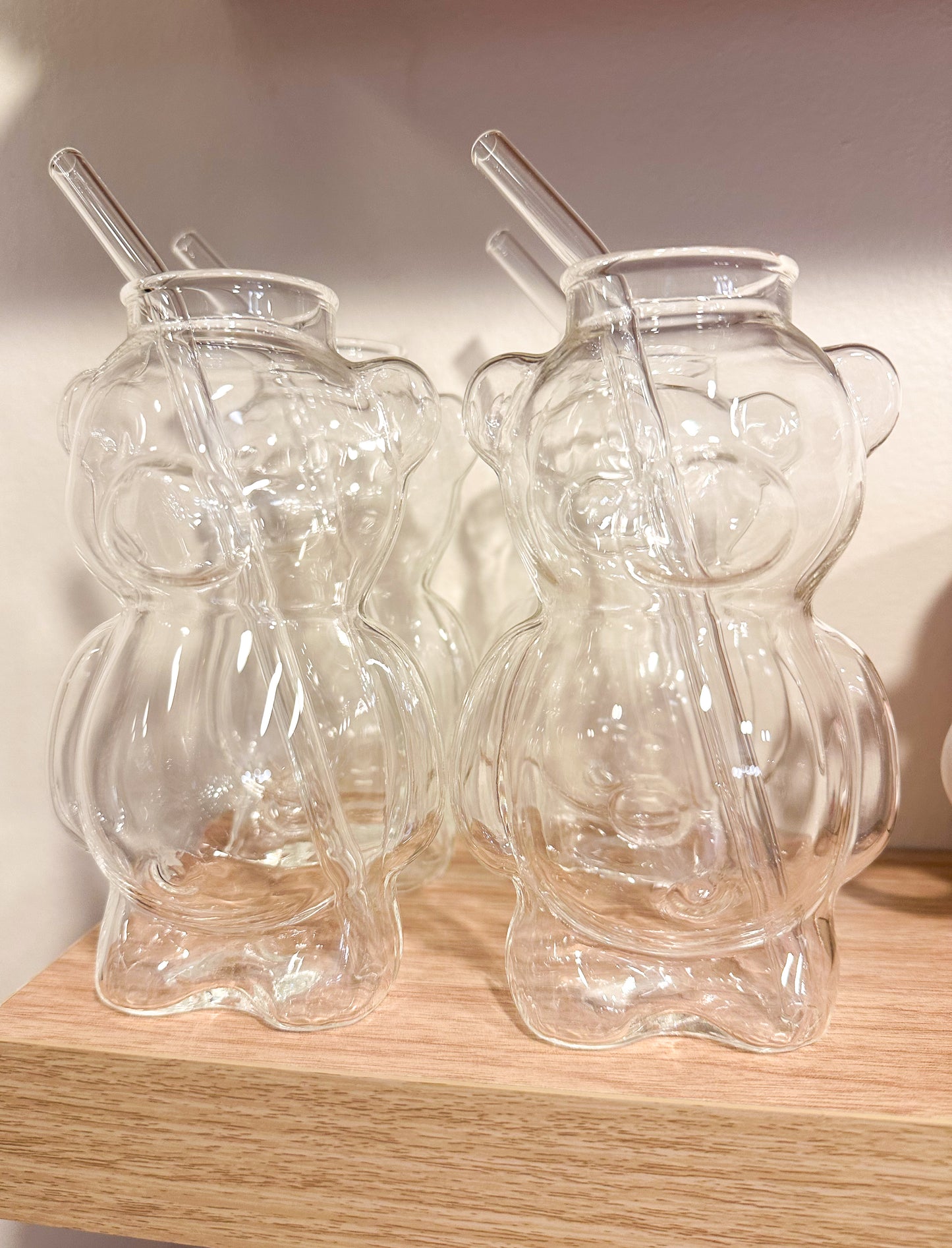 Glass Bear Sipper Cup
