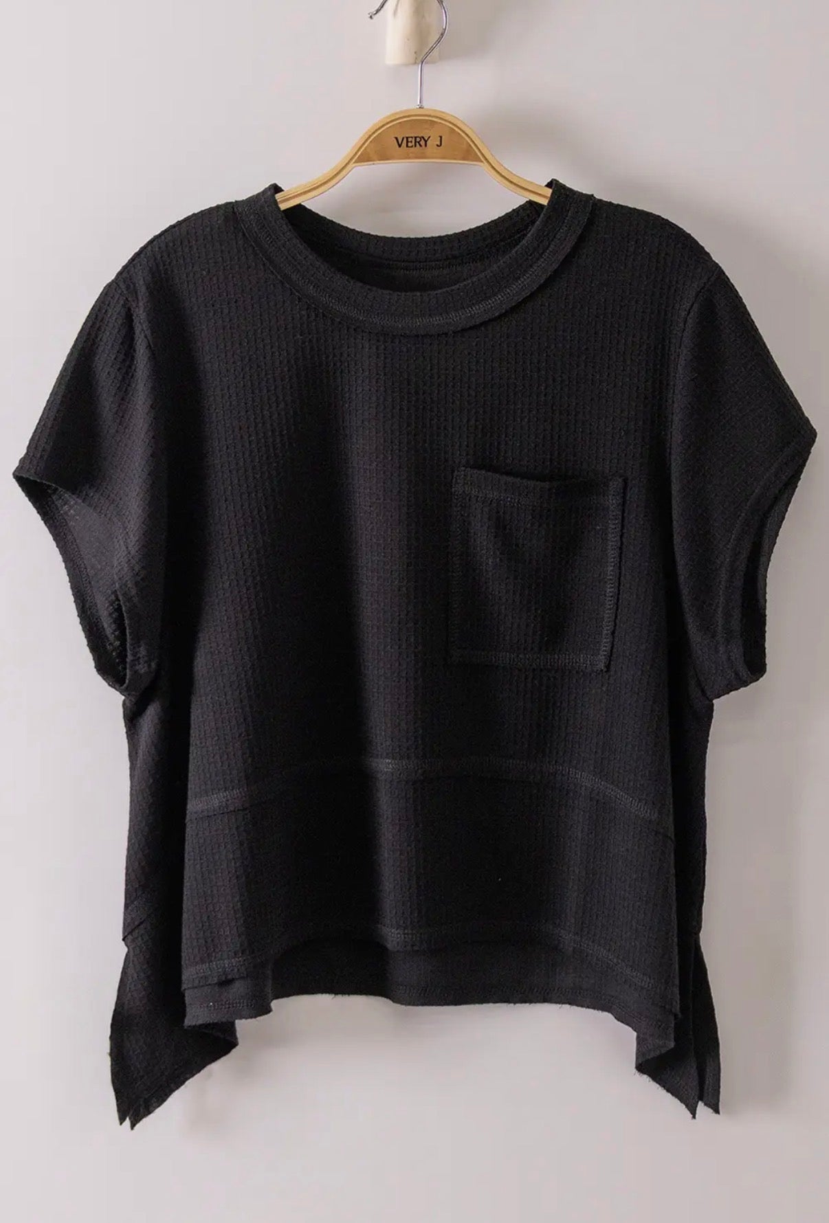 The Everyday Waffle Tee – Black