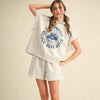 California Bear Lace Trim Lounge Set