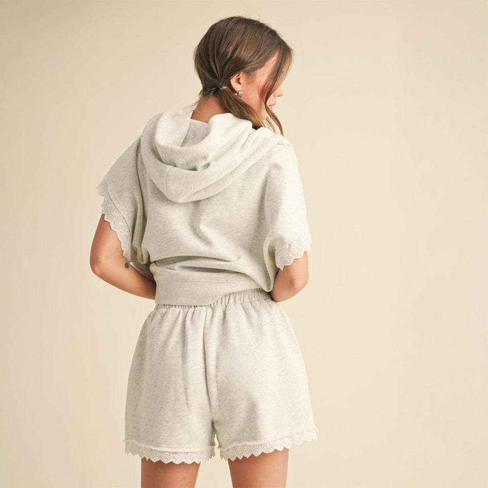 California Bear Lace Trim Lounge Set