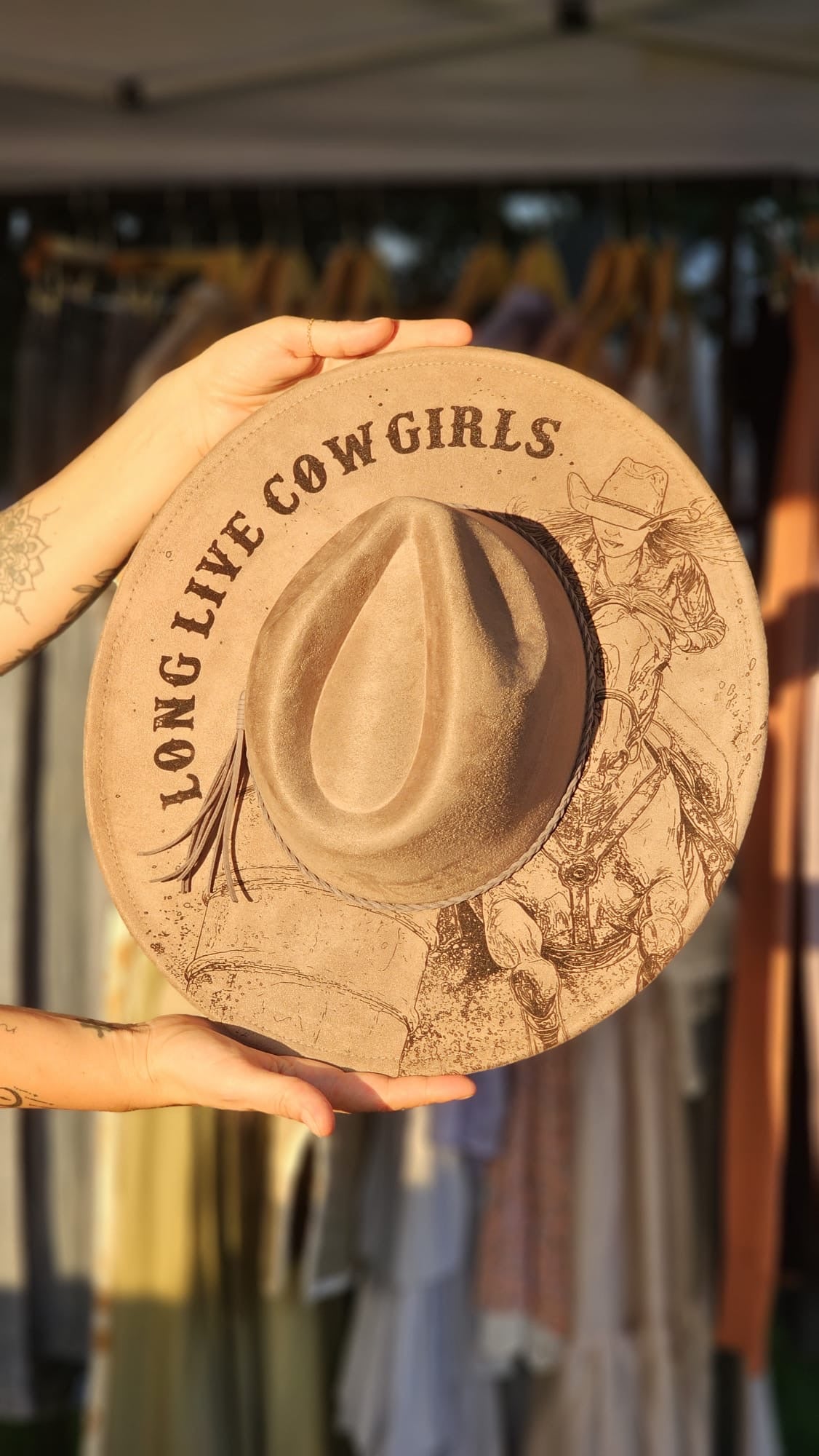 “Long Live Cowgirls” Engraved Hat