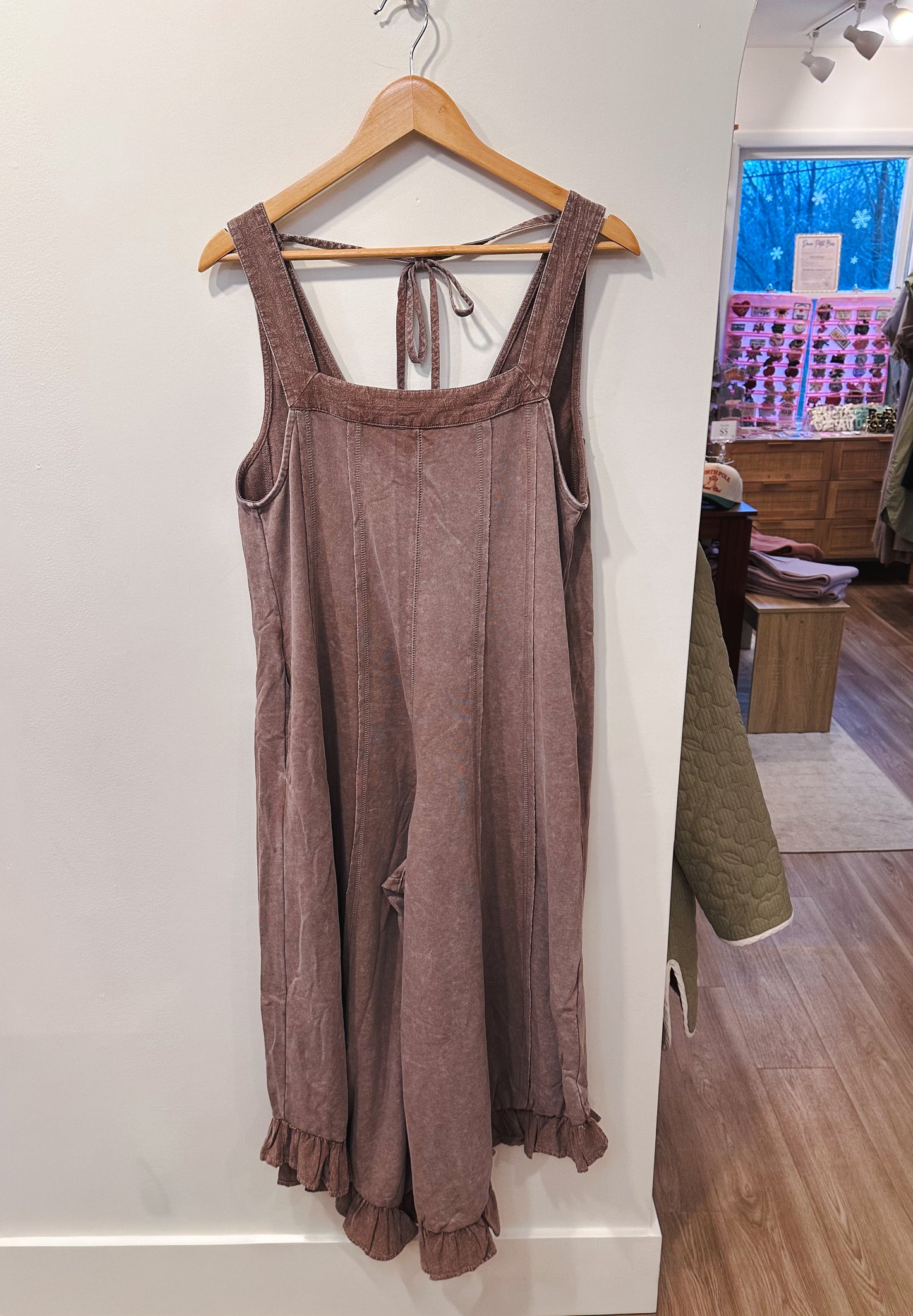 The Soft Romance Ruffle Jumpsuit – Cocoa