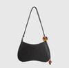 Pilar Resin Accent Shoulder Bag - Black
