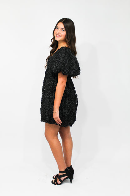 Kiss Me at Midnight Babydoll Dress (Black)