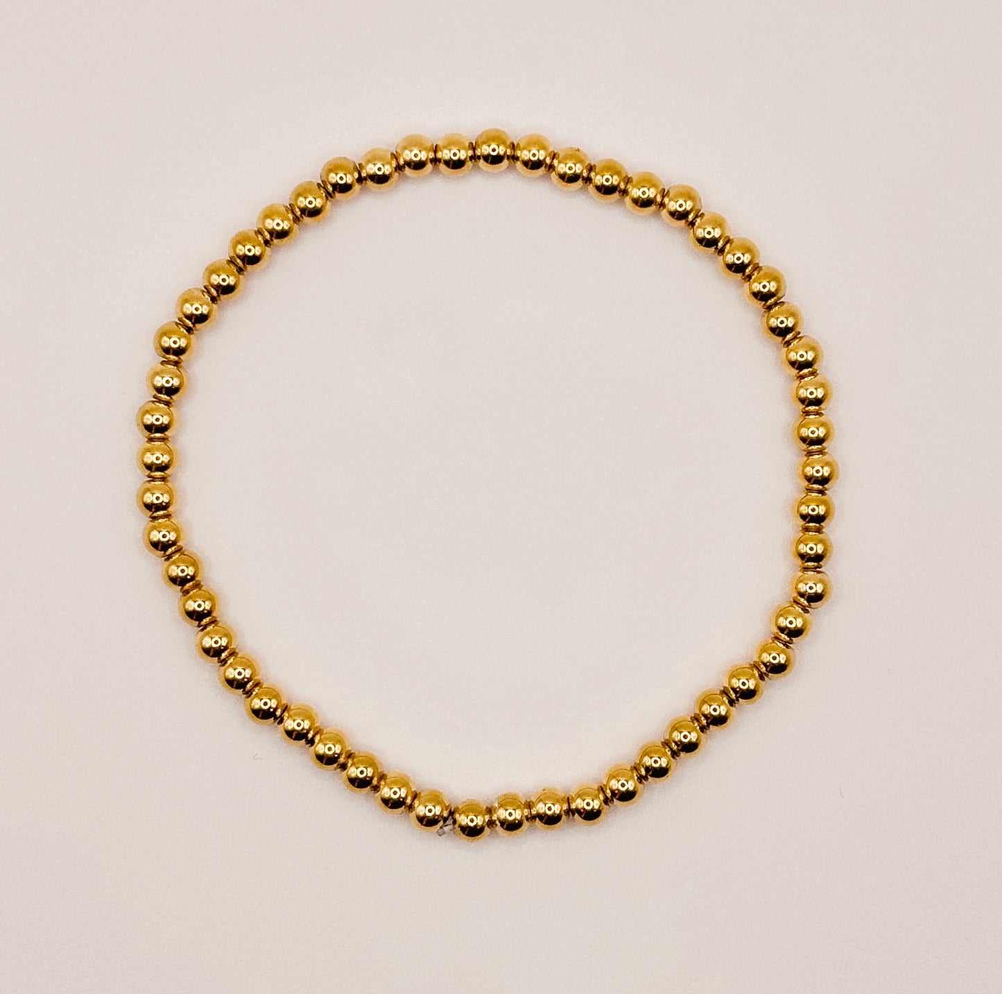 3mm Gold Bead Bracelet