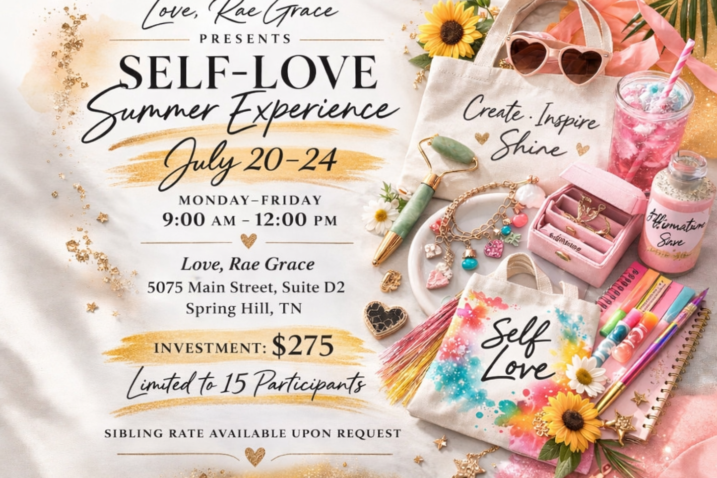 July-Love, Rae Grace Self-Love Summer Experience