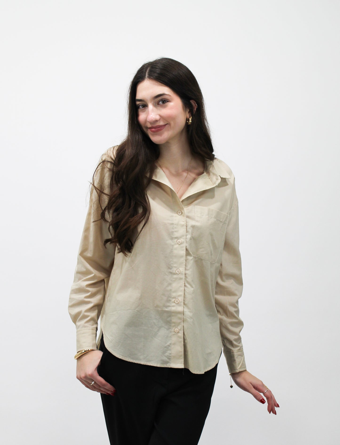 Everyday Essential Button-Down (Taupe)