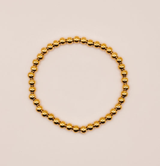 5mm Gold Bead Bracelet