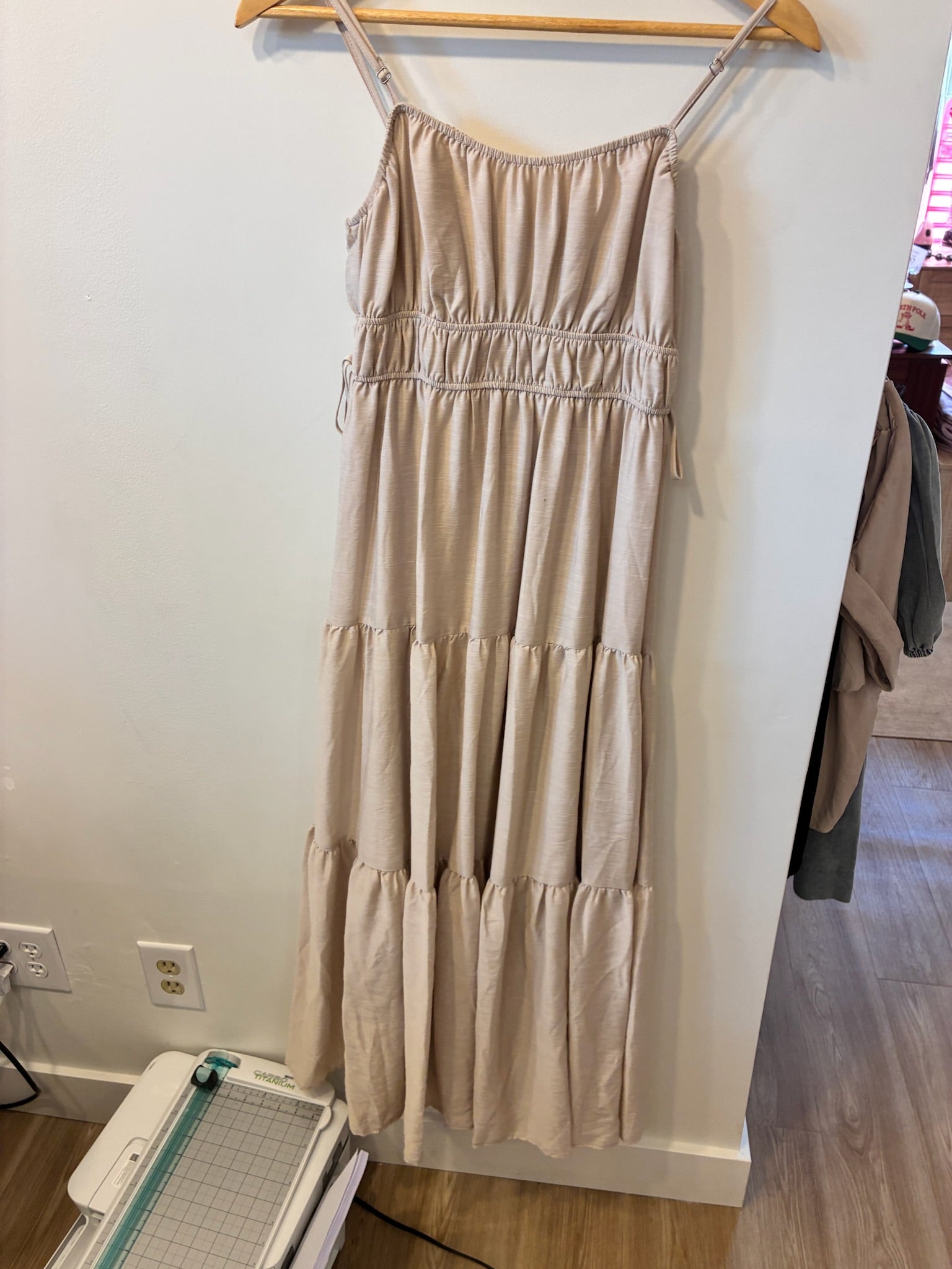Sandstone Tiered Maxi Dress (Sand)