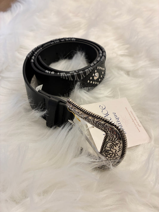 Black Western Stud Belt