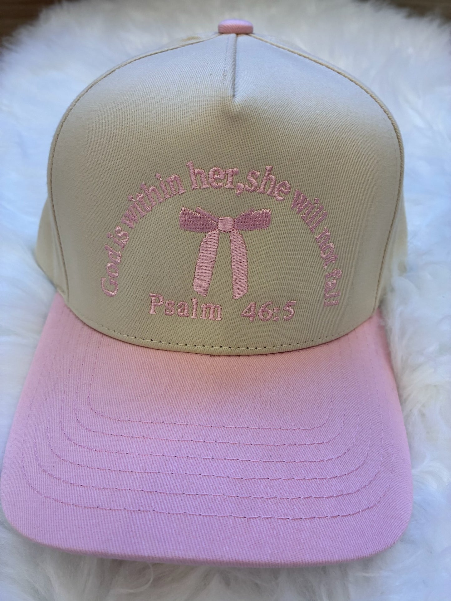 “God Is Within Her” Bow Trucker Hat