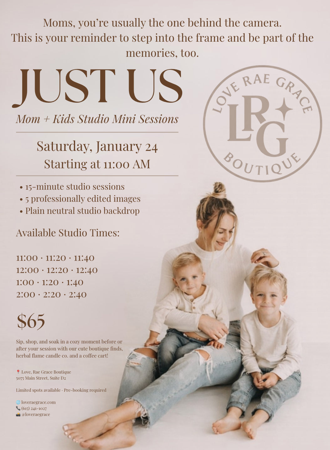 Just Us Mom & Kids Mini Session