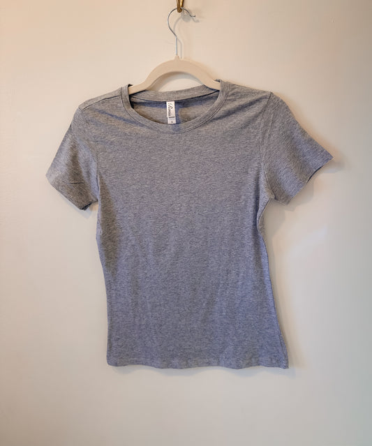 Perfect Fit Cotton Tee-Heather Gray