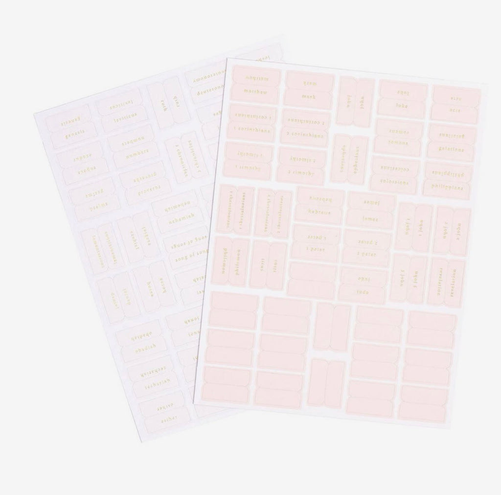 Pink and Cream Bible Tabs by Church Notes Co.