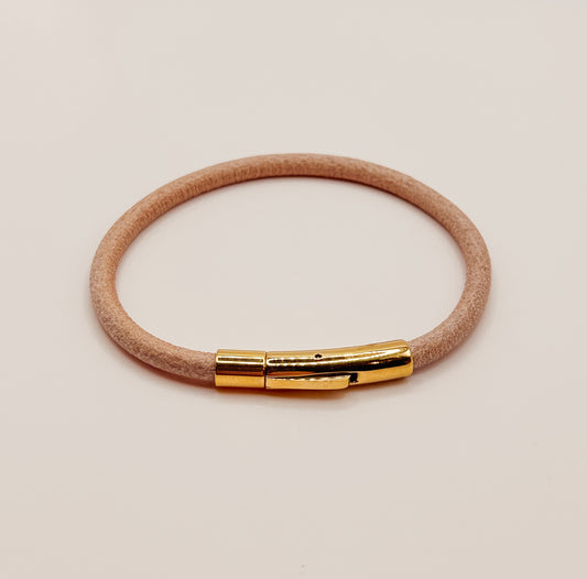 Beige Leather Bracelet