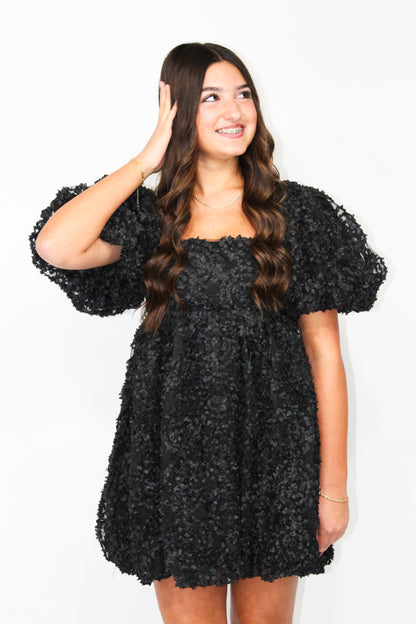Kiss Me at Midnight Babydoll Dress (Black)