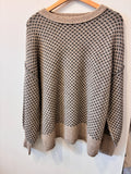 Winter Lodge Pattern Sweater (Taupe/Black)