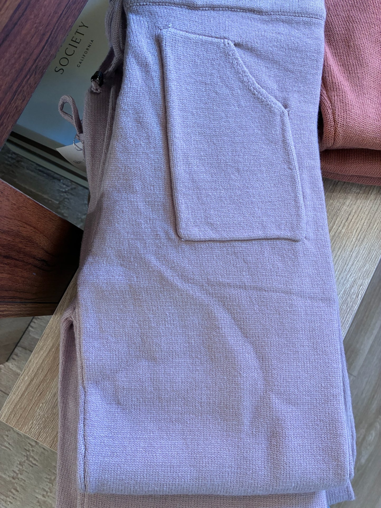 Cozy Knit Lounge Joggers (Lilac)