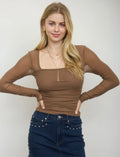 The Cocoa Hour Mesh Top