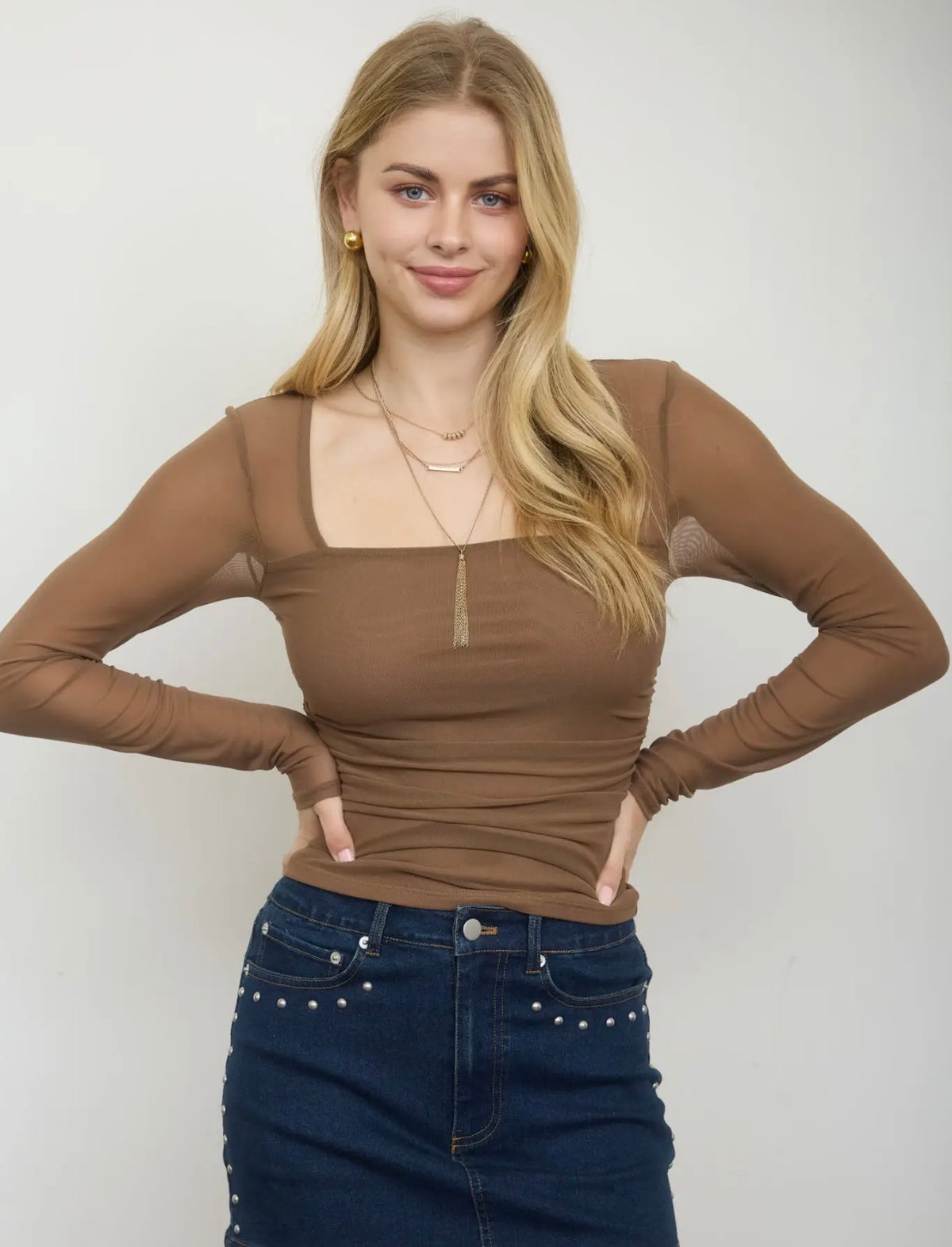 The Cocoa Hour Mesh Top