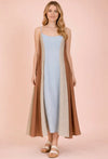 Colorblock Maxi Dress (Neutral Multi)
