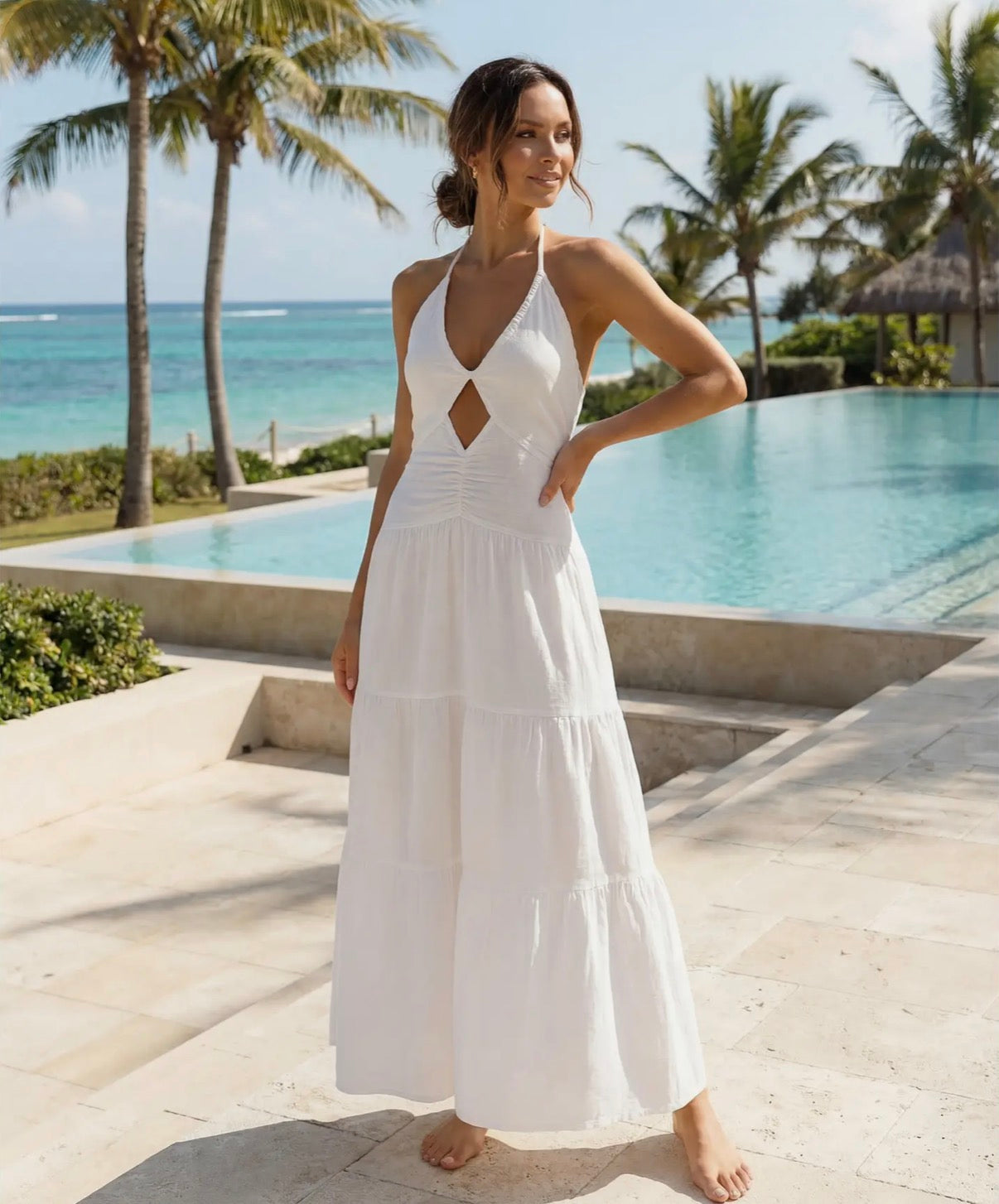 Seaside Daydream Cotton Maxi Dress