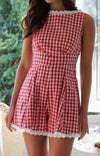 Sweetheart Picnic Romper – Red