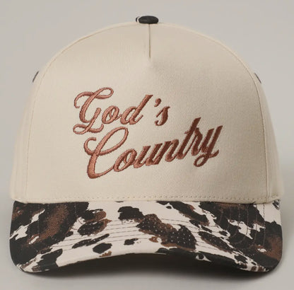 God’s Country Cow Print Hat