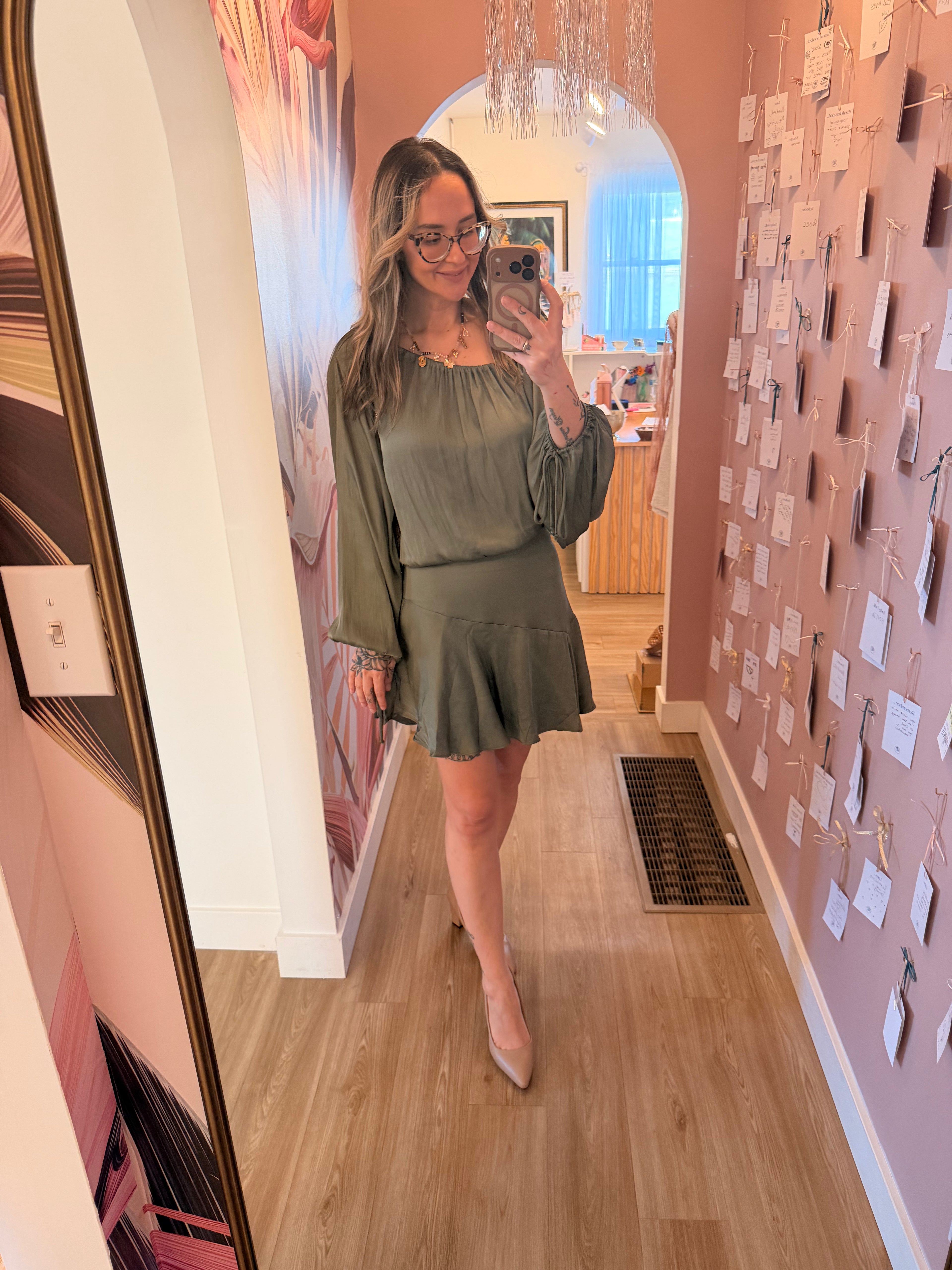 Soft Sage Tier Dress