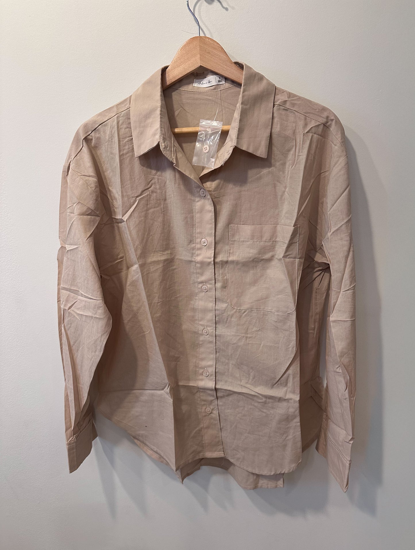 Everyday Essential Button-Down (Taupe)