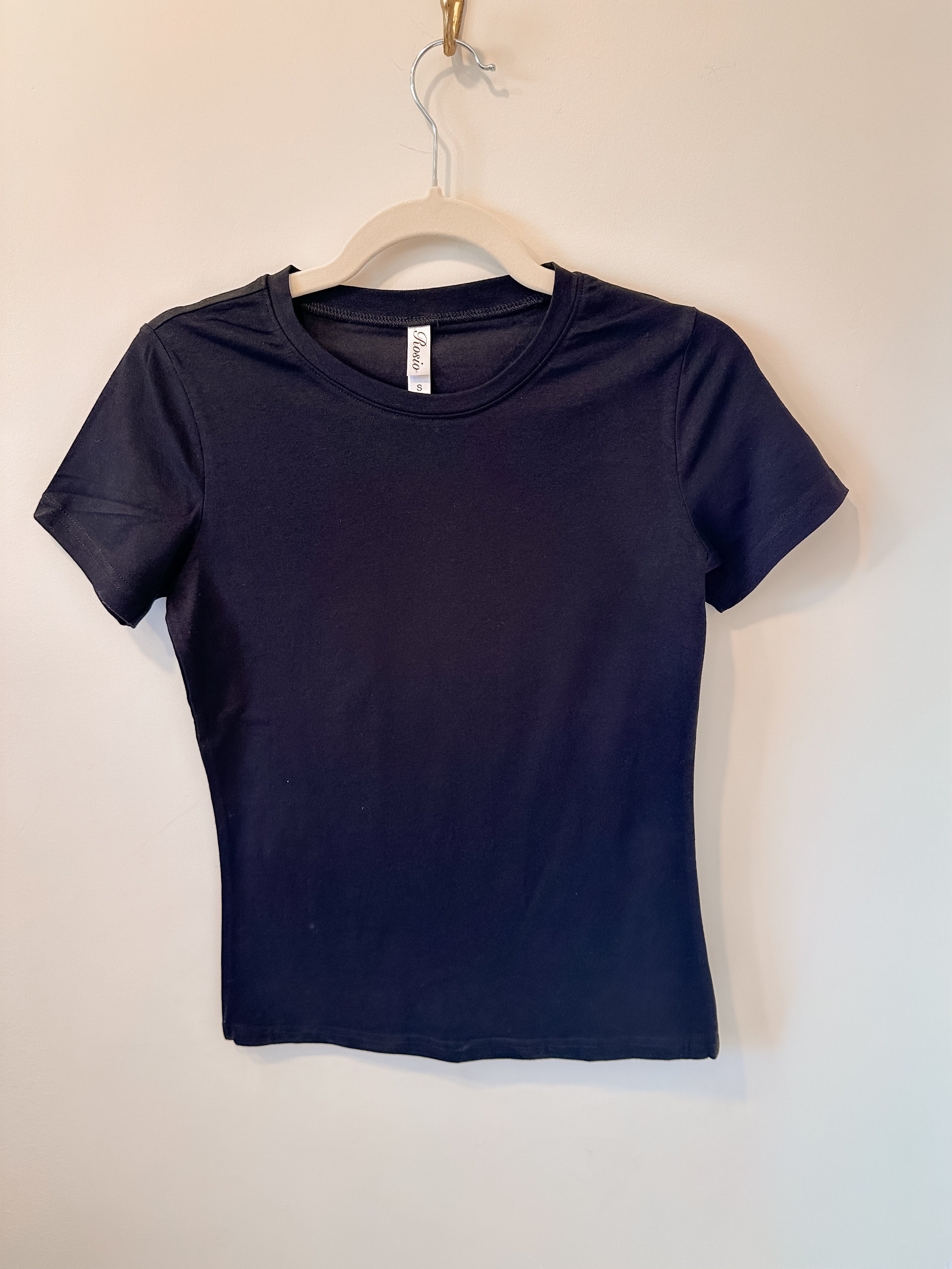 Perfect Fit Cotton Tee-Black