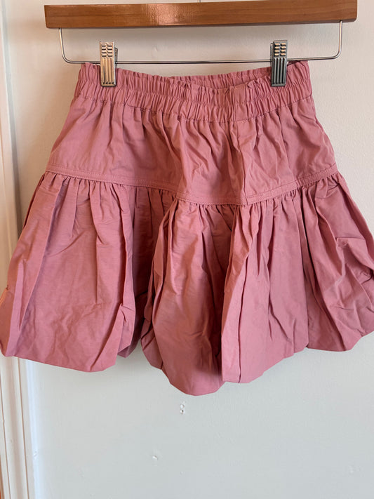 Mauve Bubble Hem Skirt