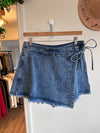 Denim Wrap Skort