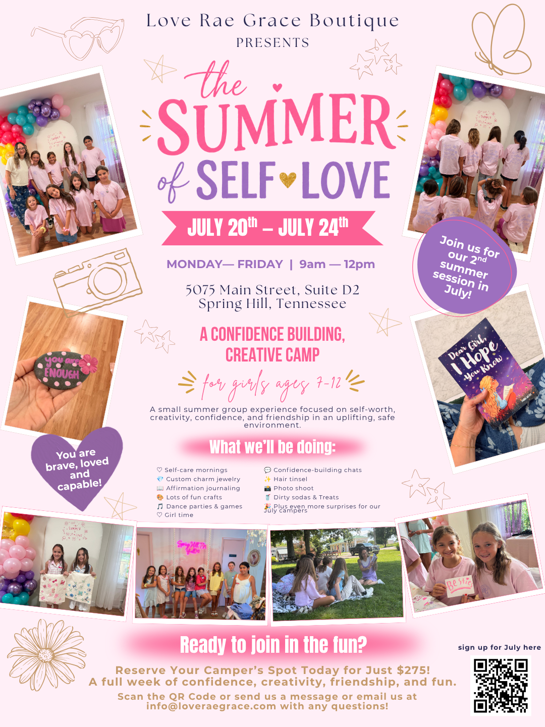 July-Love, Rae Grace Self-Love Summer Experience