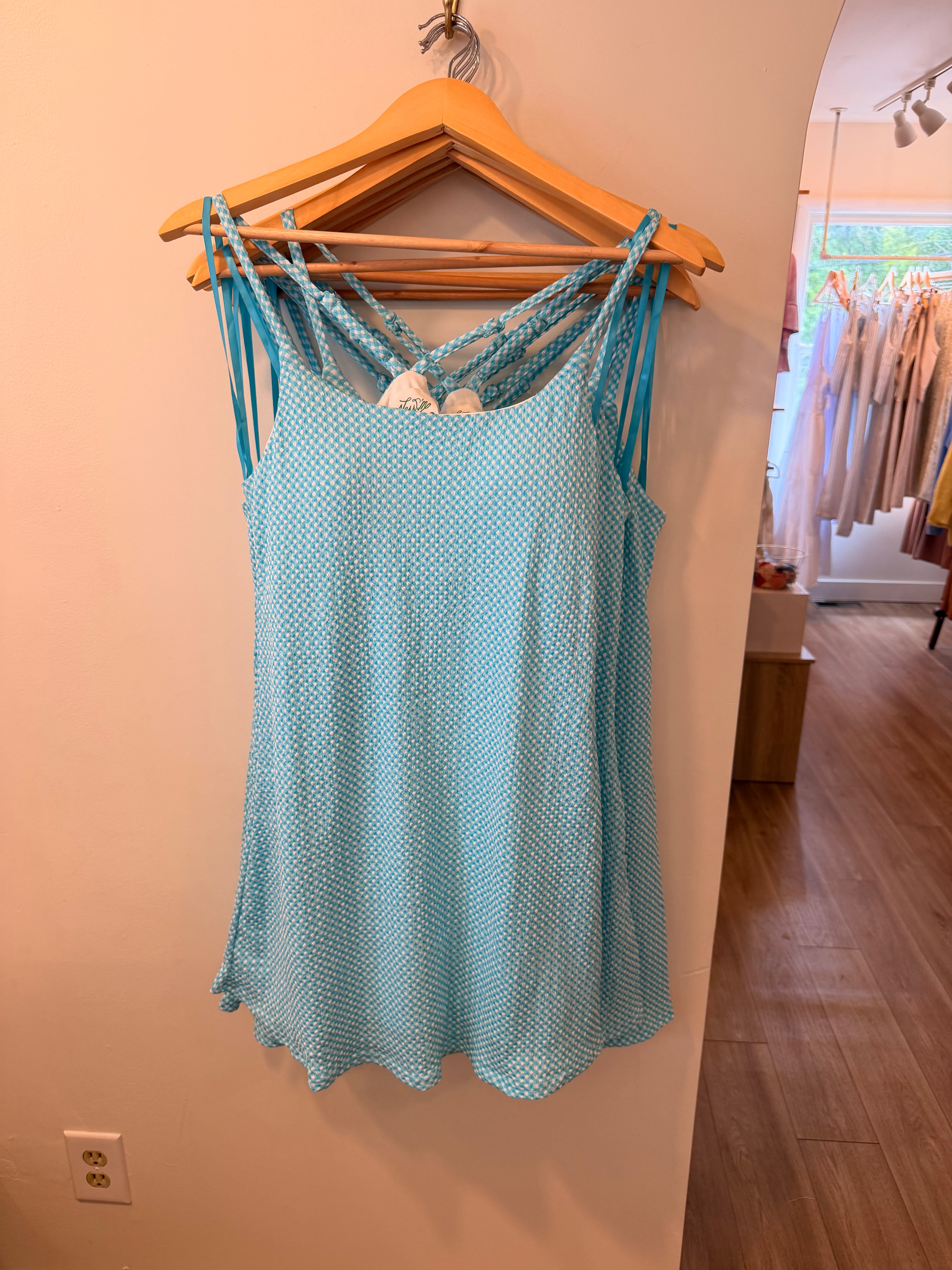 Baby Blue Gingham Athletic Dress