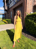 Olive Grove Midi Dress