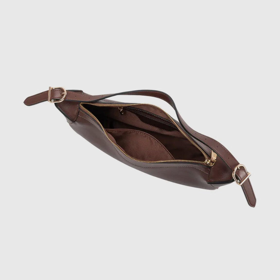 Melie Bianco Nicolette Espresso Luxe Shoulder Bag