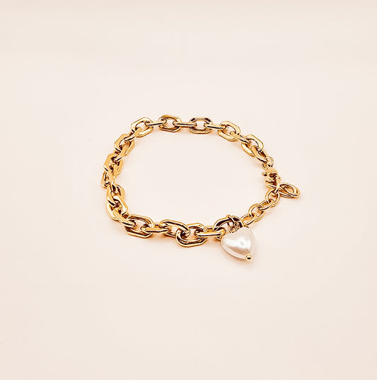 Pearl Heart Bracelet